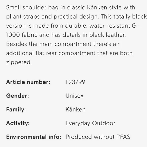 Fjällräven NWT Kånken No. 2 Black Sling - Picture 7 of 7